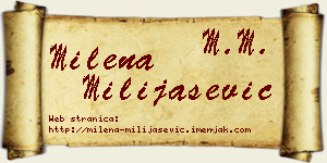 Milena Milijašević vizit kartica
